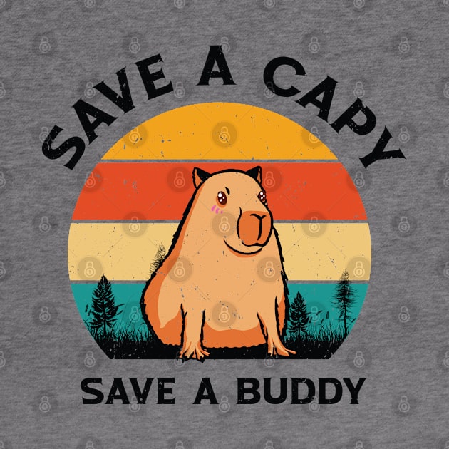 World Wildlife Day Capybara Animal Welfare Retro Wildlife by Tom´s TeeStore